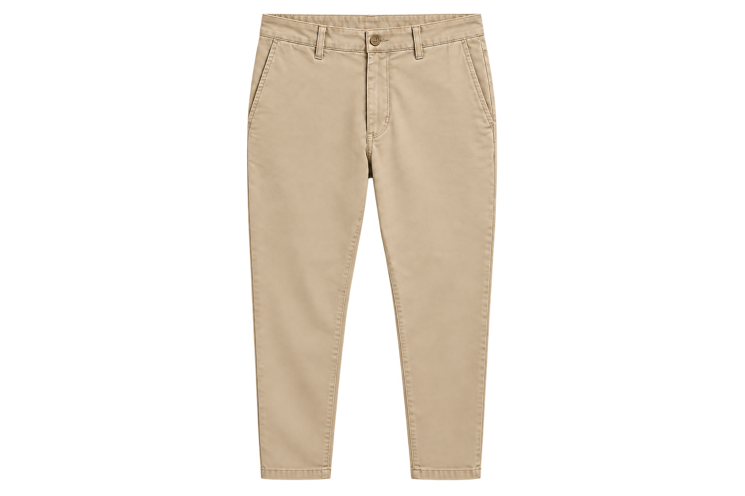 Beżowe chinosy o kroju slim tapered